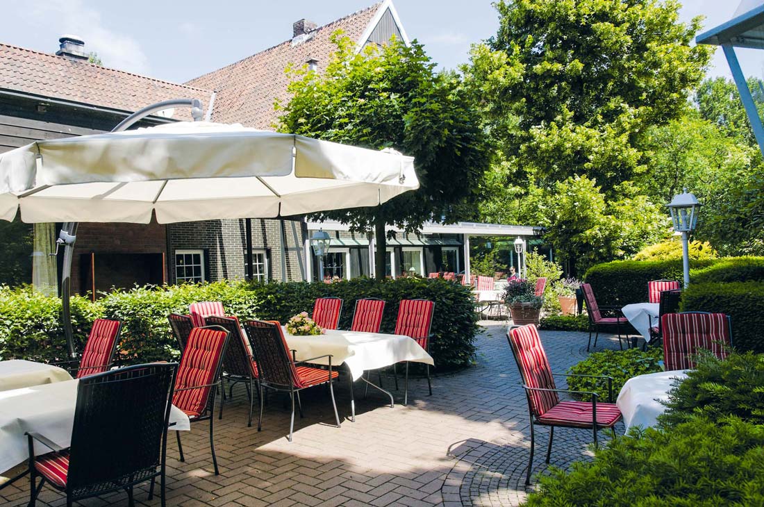 Ansicht des Biergartens